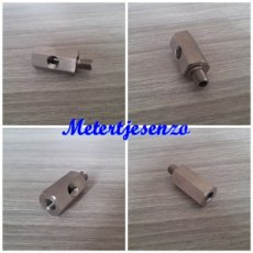2855 Oem RVS adapter / T-stuk M10x1.0 > 1/8 npt > M10x1.0 nr2855