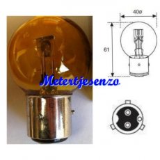 Lamp BA21d 6 volt geel 35/35Watt nr:BA21d/35/35w