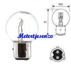 Lamp BA21d 6 volt 45/40Watt nr:BA21d/45/40w